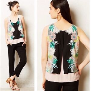 Anthropologie Corey Lynn Calter Anana Tank Top Layered Slit Back Size Small